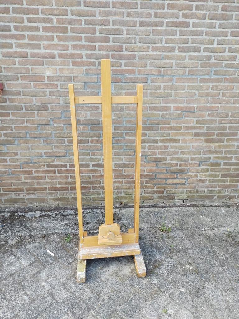Houten schildersezel in hoogte verstelbaar, Hobby en Vrije tijd, Schilderen, Ophalen, Gebruikt, Onbekend, Onbekend