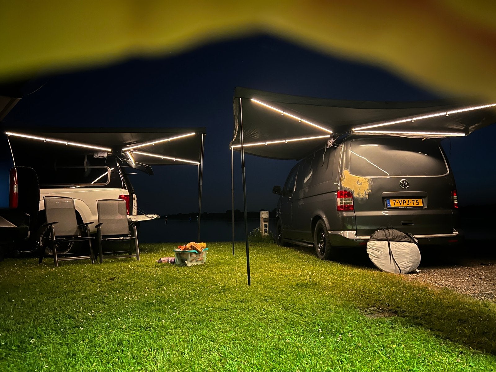 270 graden Luifel met ledverlichting, Caravans en Kamperen, Voortenten en Luifels, Ophalen, Zo goed als nieuw, Overige merken