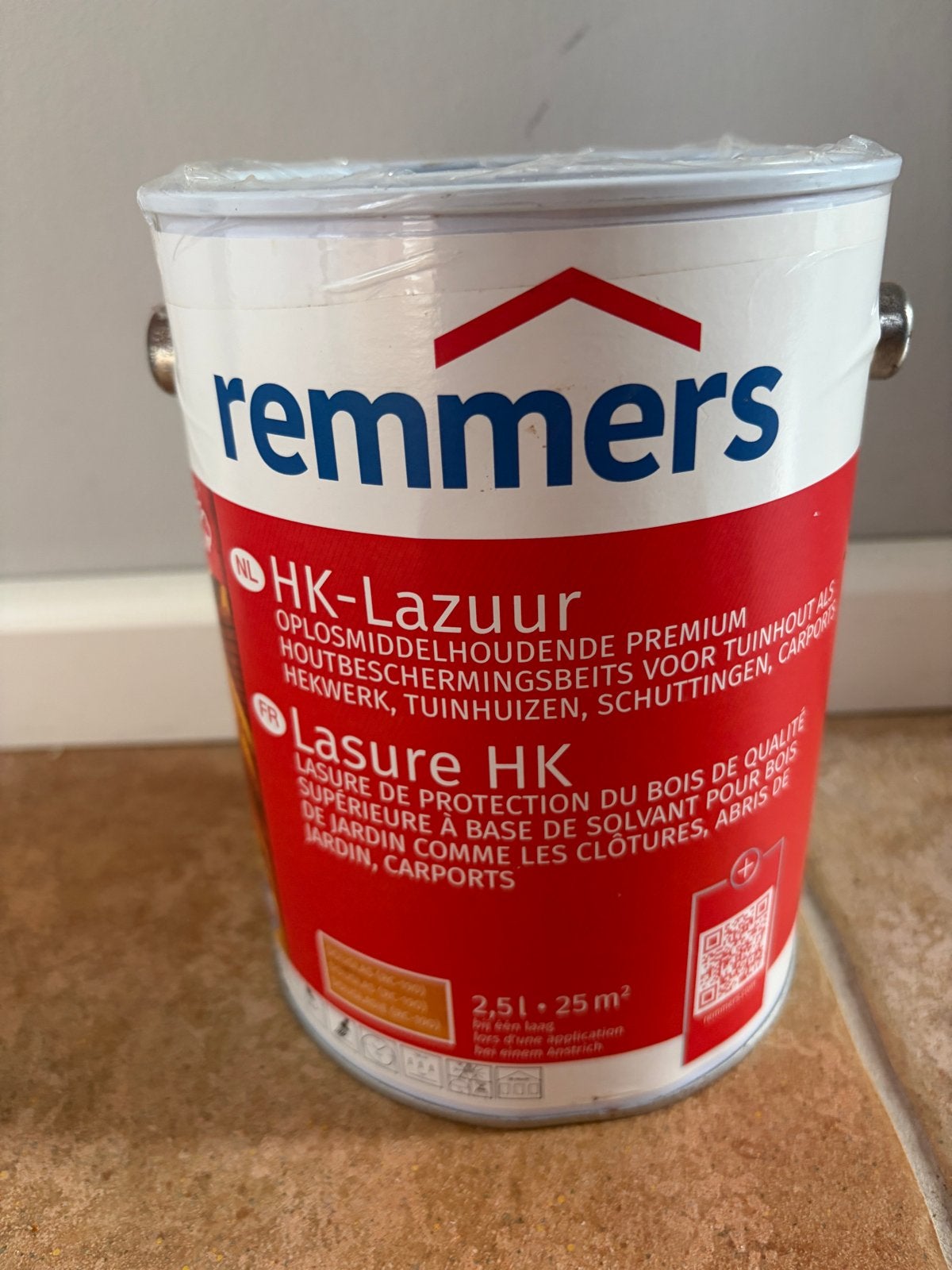 Remmers HK-Lazuur Douglas Beits 2,5L voor Tuinhout, Doe-het-zelf en Verbouw, Bruin, Nieuw, Beits, Ophalen of Verzenden