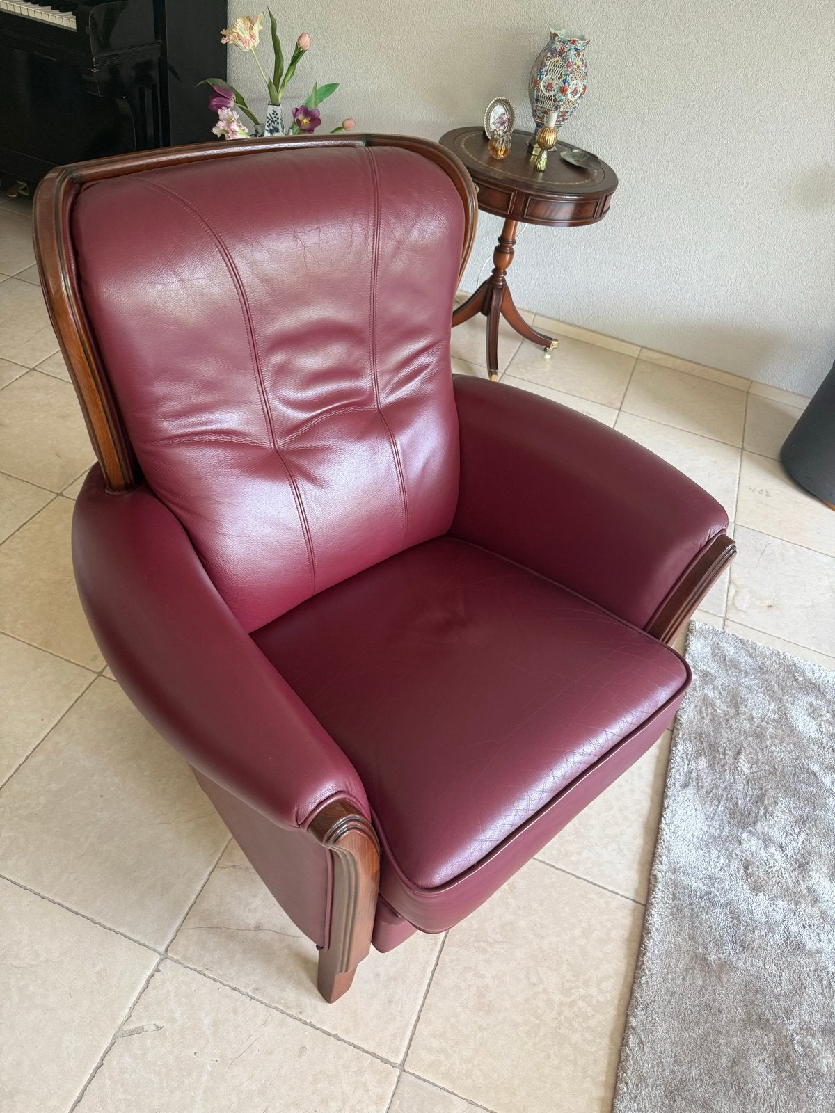 Roskam Meubelfabriek IJsselstein - Rundleer Fauteuil, Ophalen
