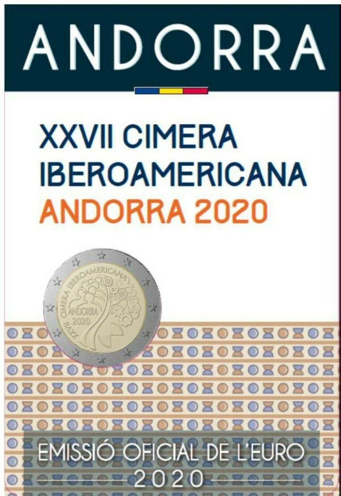 Speciale 2 Euro munt ANDORRA 2020 "Iberoamericana"., Ophalen of Verzenden, Overige landen, 2 euro