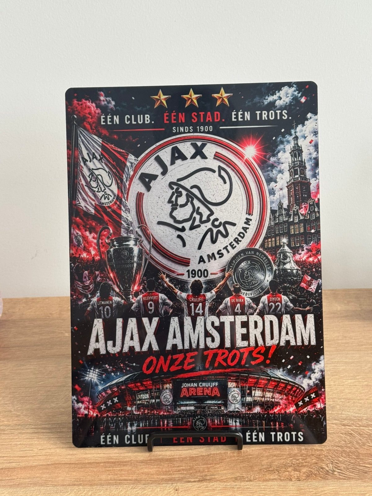 Ajax aluminium wandbord, Maat XL, Ophalen of Verzenden, Nieuw, Overige typen