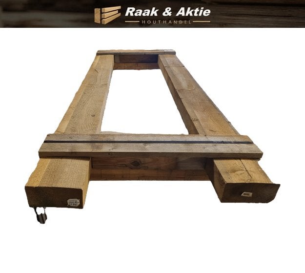 2 Geïmpregneerde balken Fijnbezaagd 9.5x19.5 cm - nr: TB164