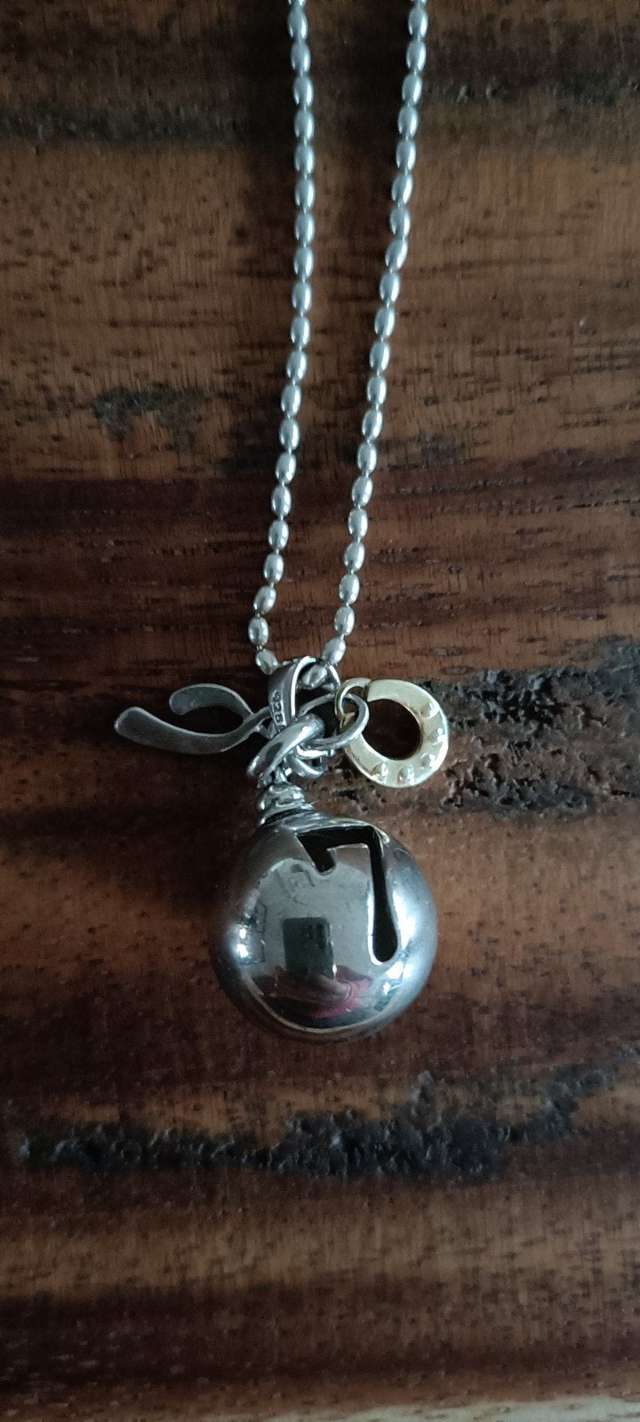 zilveren ketting met seven ball hanger Nieuw, Met hanger, Nieuw, Ophalen of Verzenden, Zilver