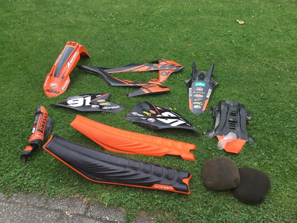 Voor ktm sxf sx exc plasticwerk zadels filters 100e, Ophalen of Verzenden, Gebruikt