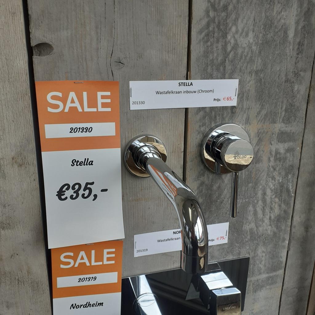 SCHERP GEPRIJSD! Chroom, Inbouw Wastafelkraan, Stella, Ophalen of Verzenden, Nieuw