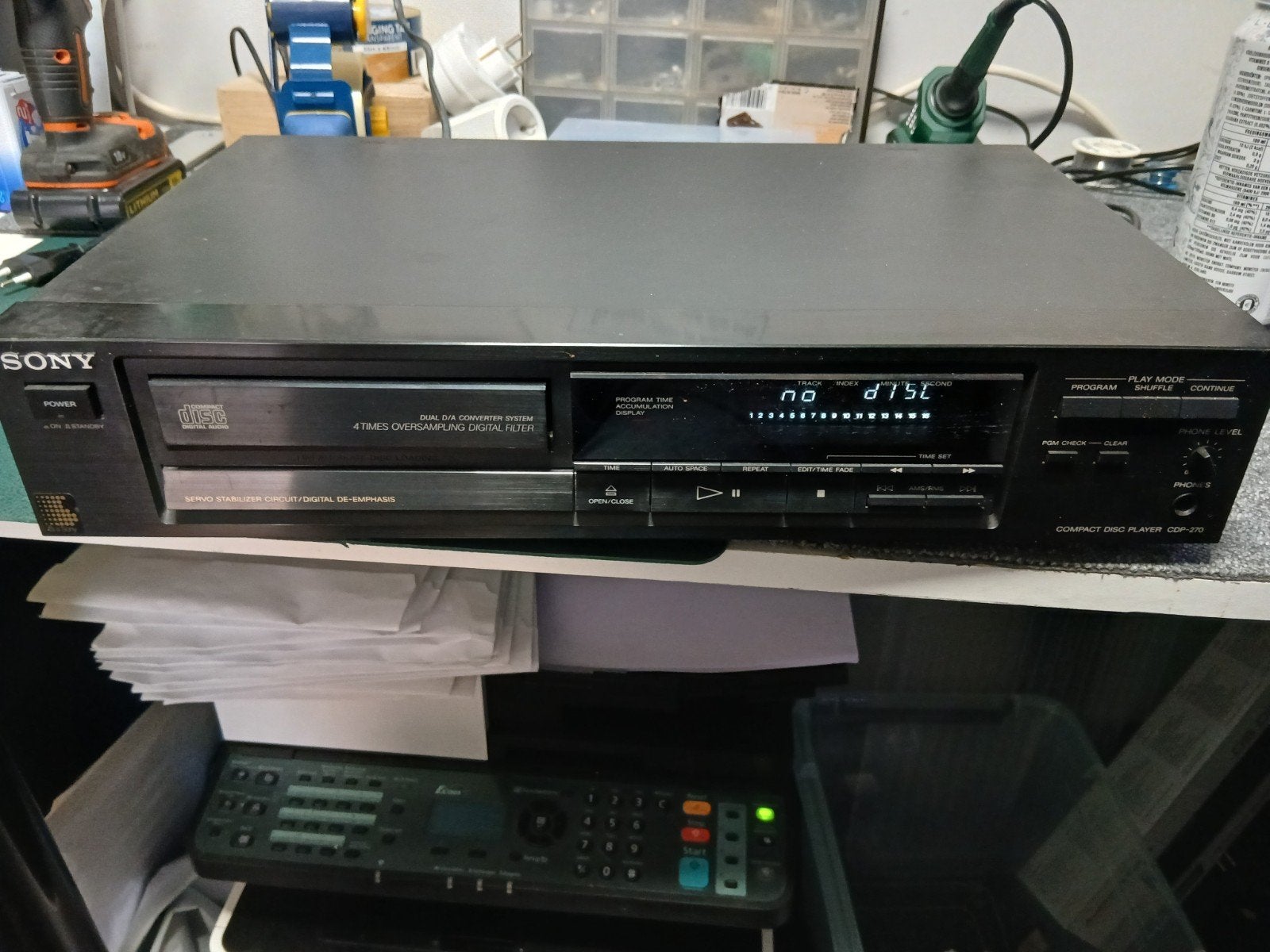 Sony CDP-270 Compact Disc Player - Vintage CD-speler, Ophalen of Verzenden, Gebruikt, Sony