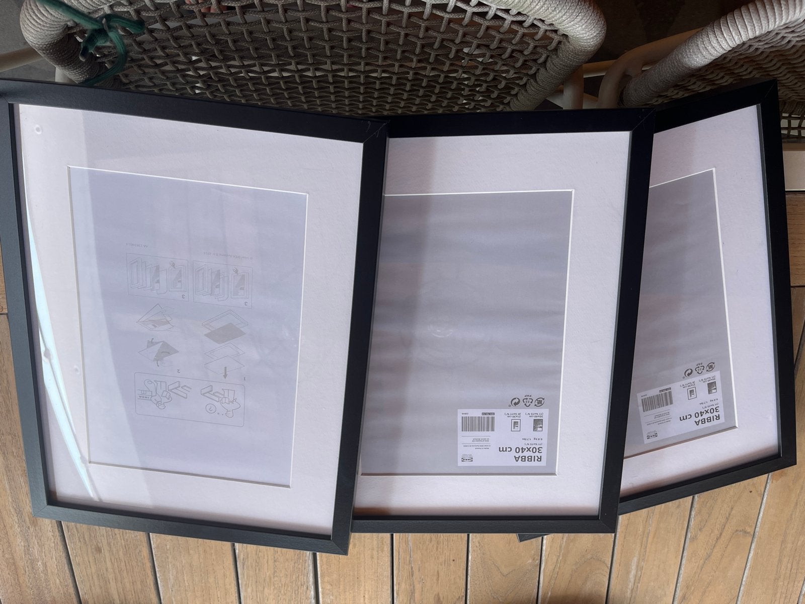 IKEA RIBBA Fotolijsten 30x40 cm (3 stuks), Ophalen, Nieuw, Fotolijst, Hout