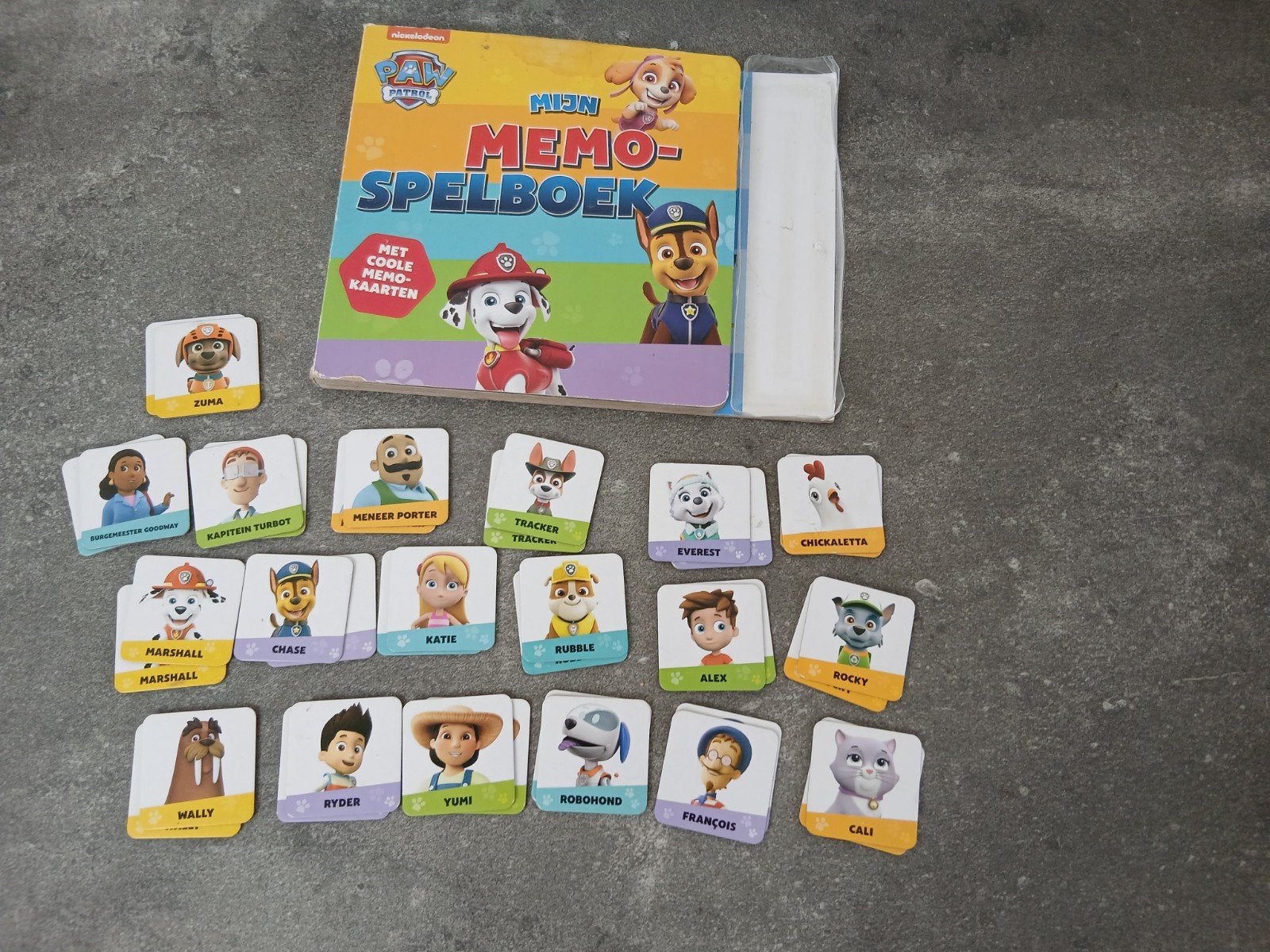 Paw Patrol Mijn Memo-Spelboek met memo-kaarten, Ophalen of Verzenden, Gebruikt, Taal en Lezen