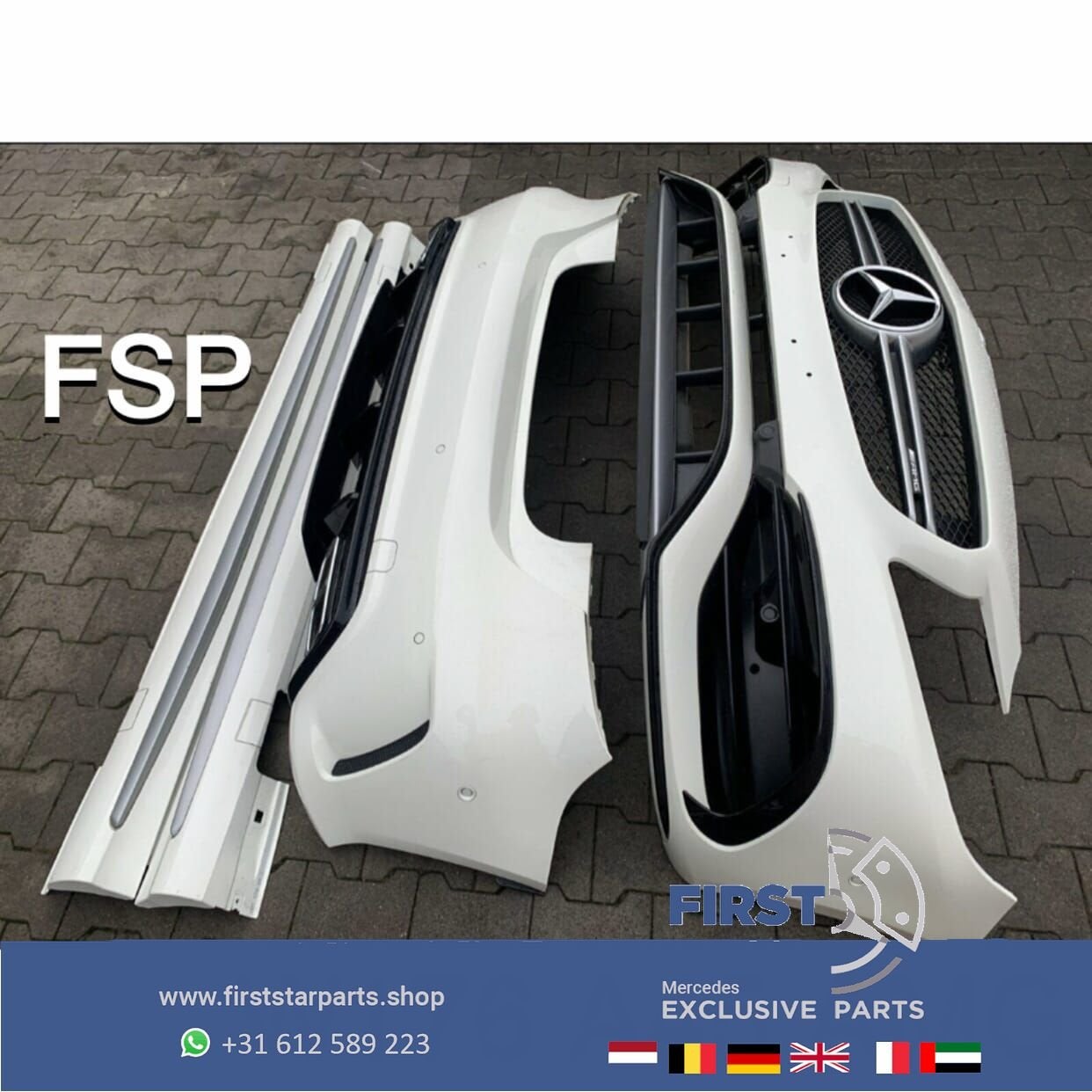W176 A45 AMG PAKKET ORIGINEEL Mercedes A Klasse WIT FACELIFT, Gebruikt, -, Ophalen of Verzenden, Bumper