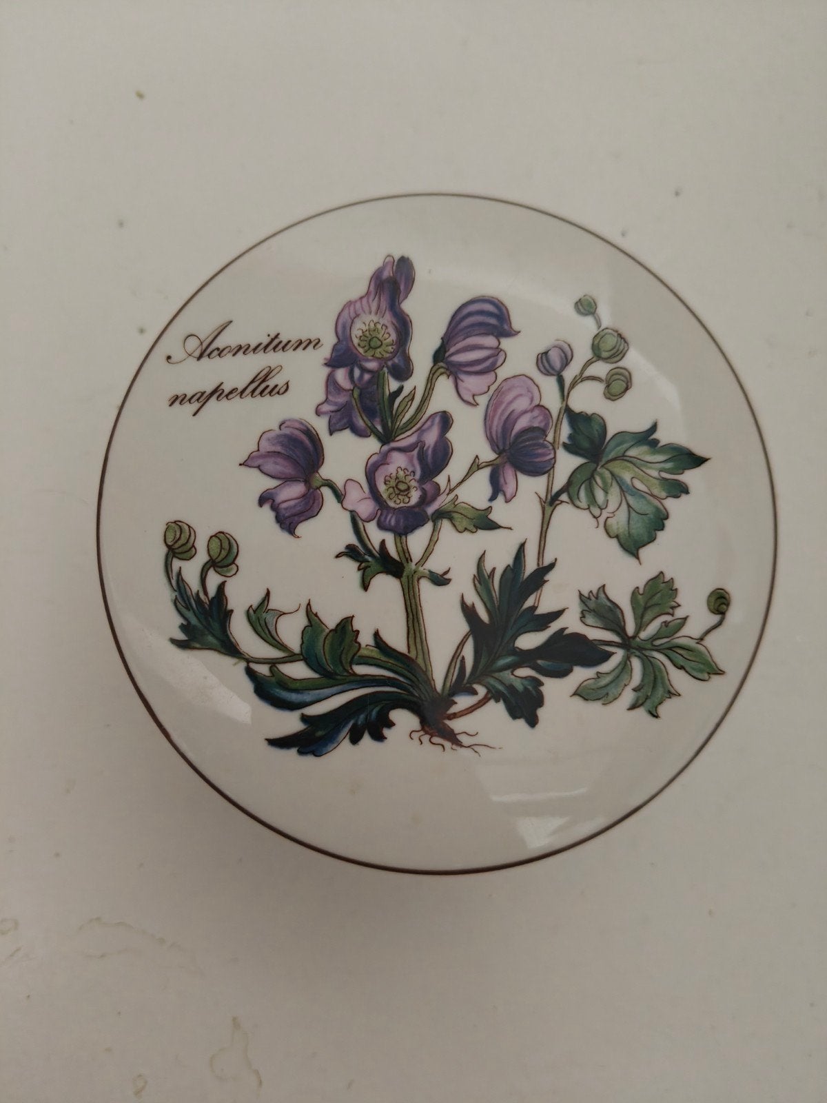 Villeroy & Boch Botanica dekseldoosje - Aconitum napellus, Ophalen of Verzenden