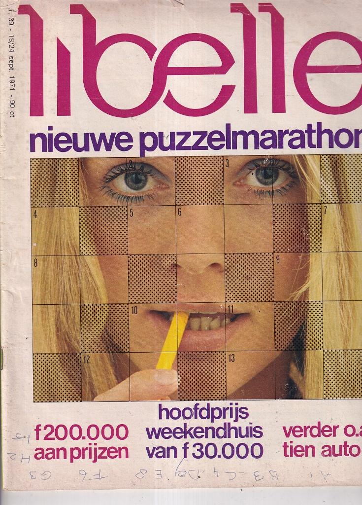 Vintage Libelle 1971 n.39 herfstmode & druiven recepten, Verzenden, 1960 tot 1980, Nederland, Tijdschrift