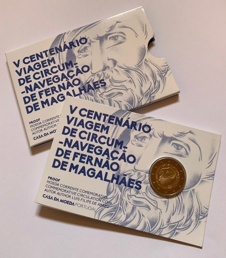 2 Euro Portugal 2019 Proof coincard blister (Magellaan), Postzegels en Munten, Verzenden, Portugal, 2 euro, Losse munt