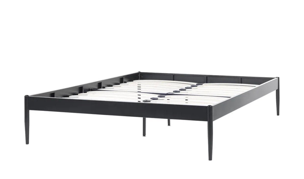 Beliani metaal bed 160x200 incl matras, Ophalen, Gebruikt, Tweepersoons, Minder dan 160 cm