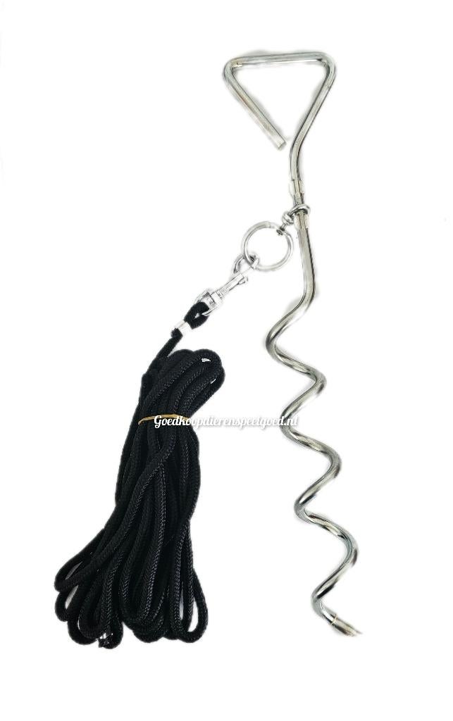 Honden Campingset Grondspiraal met 5 meter lijn, Ophalen of Verzenden, Nieuw