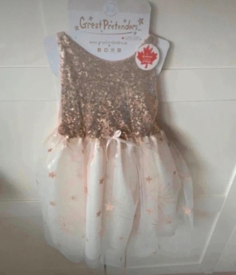 Great Pretenders - Golden Glam Party Jurk, Ophalen of Verzenden, Nieuw, 110 t/m 116, Meisje