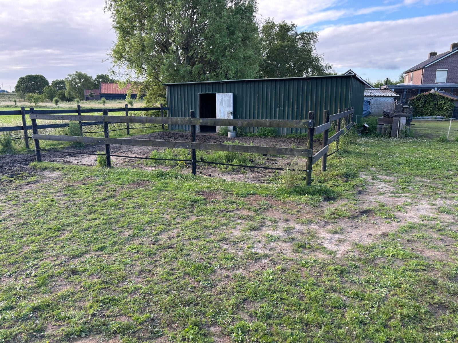 Paardenbak van 12x12 meter, Ophalen of Verzenden, Gebruikt
