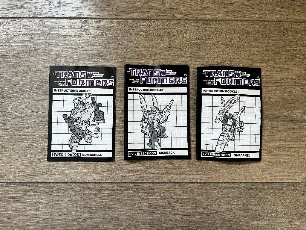 Transformers G1; instructies insecticobs 1985, Verzamelen, G1, Ophalen of Verzenden, Gebruikt, Decepticons