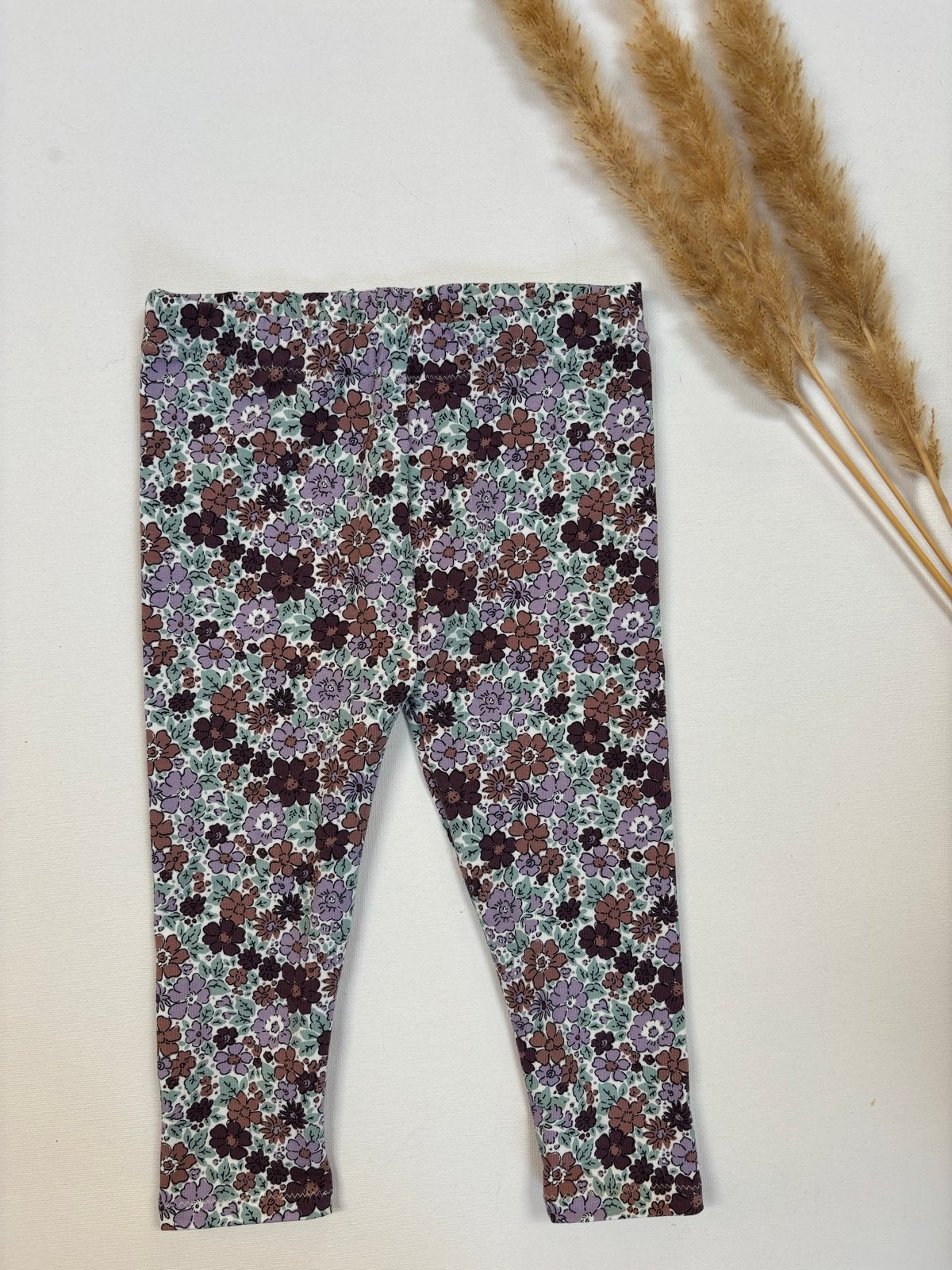 Handgemaakte meisjes legging maat 74 met bloemenprint, Kinderen en Baby's, Ophalen of Verzenden, Nieuw, Meisje, Broekje