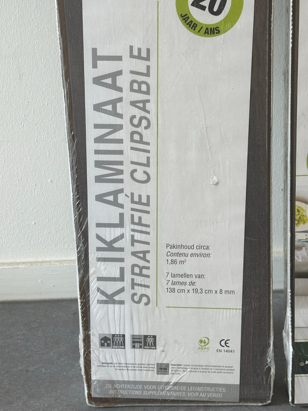 Cleanfloor Kliklaminaat Donkerbruin - 2 Pakken, Nieuw, 10 tot 30 cm, Hout, 5 tot 10 m²