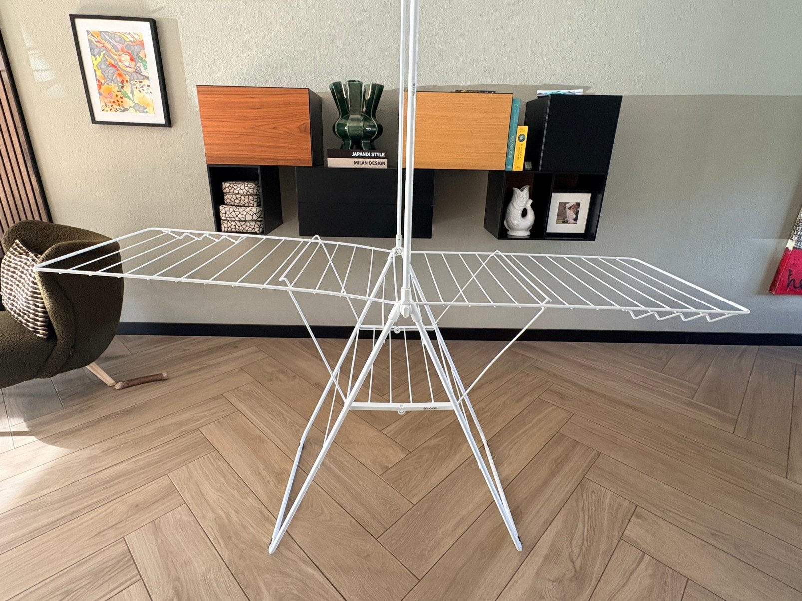 Brabantia Hang On droogrek wit., Ophalen, Zo goed als nieuw, Droogmolen