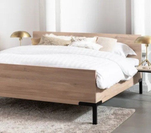 Uitverkoop Swiss Sense Houten bedframe Balance Timeless, Huis en Inrichting, Ophalen, Bruin, 180 cm, 200 cm