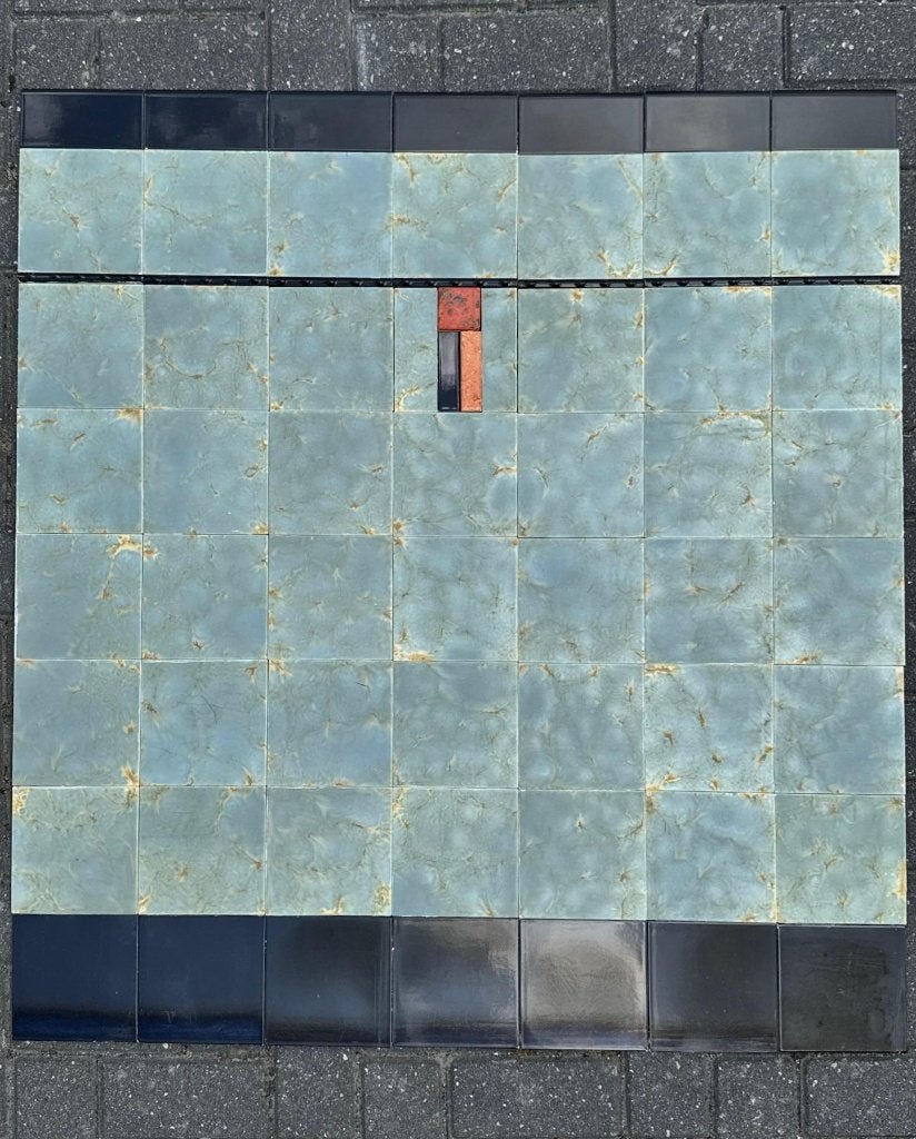 Amsterdamse school wandtegel lambrisering, 60 cm of meer, Nieuw, Ophalen of Verzenden, Minder dan 5 m²