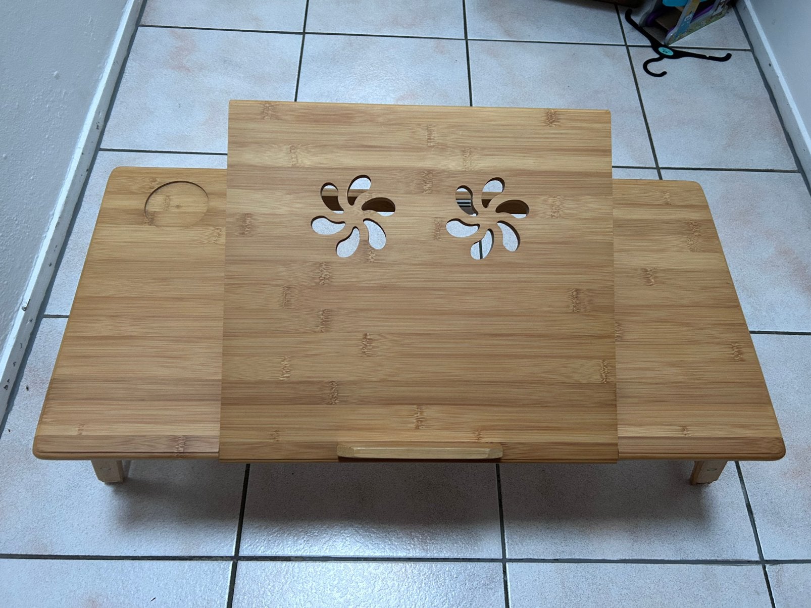 Bamboe bedtafeltje voor laptop 72x35 cm, Ophalen, Zo goed als nieuw
