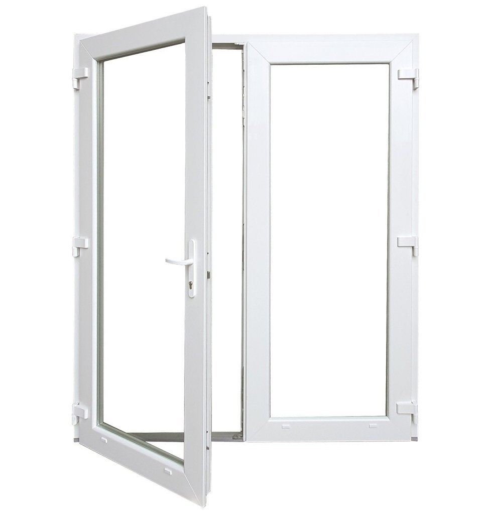 Kunststof  Dubbele Deur  B200 H215cm Wit, Niet ingevuld, Kunststof, Niet ingevuld, Nieuw