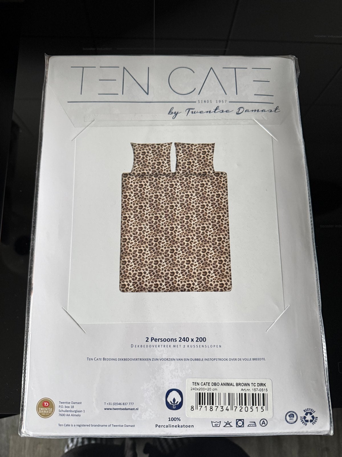 Ten Cate Dekbedovertrek Animal Brown 240x200 Percale Katoen, Huis en Inrichting, Slaapkamer | Beddengoed, Bruin, Dekbedovertrek