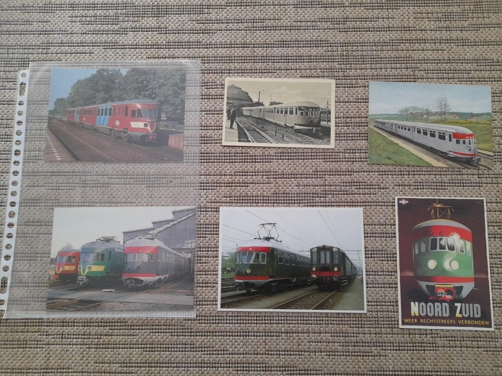 Ansichtkaarten blauwe engel, Ophalen, Gebruikt, Trein, Kaart of Prent