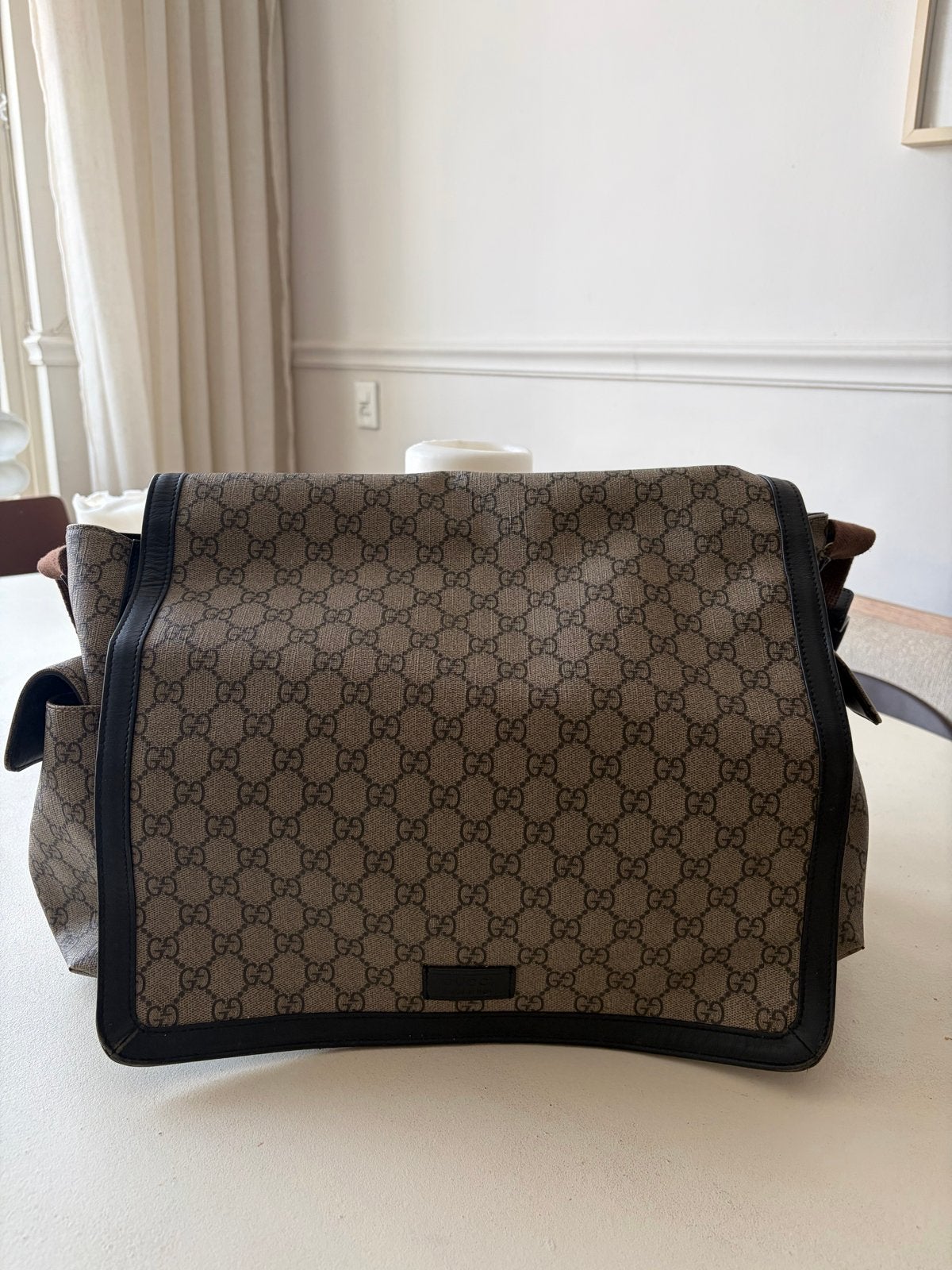 Authentieke Gucci Luiertas - Stijlvol en Praktisch, Verzorgingstas, Bruin, Gebruikt, Gucci
