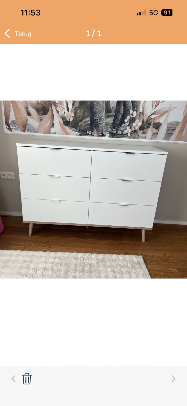 Baby commode, Kinderen en Baby's, Kinderkamer | Commodes en Kasten, Ophalen, 50 tot 70 cm, 90 tot 105 cm, 100 cm of meer