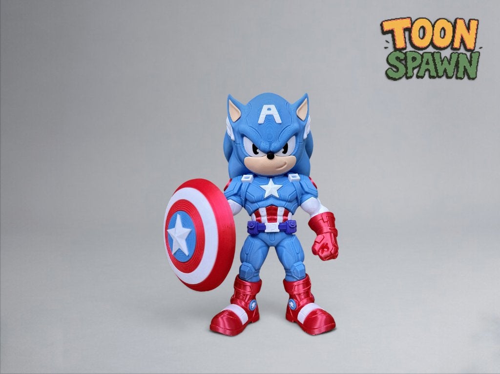 Captain Sonic America – Captain America X Sonic – 27 cm, Ophalen of Verzenden, Nieuw, Overige typen
