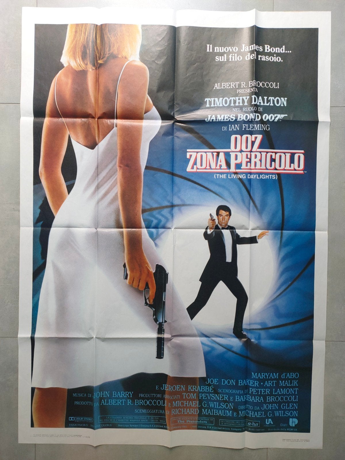 James Bond poster The Living Daylights 100x140, Ophalen of Verzenden, Gebruikt, Poster