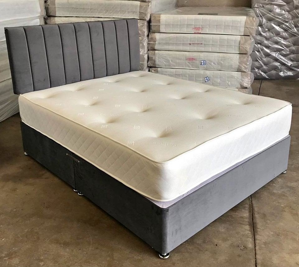 Divan Boxspring Bedden - Alle Maten en Kleuren Beschikbaar, Overige kleuren, Overige typen, Overige materialen, Ophalen of Verzenden