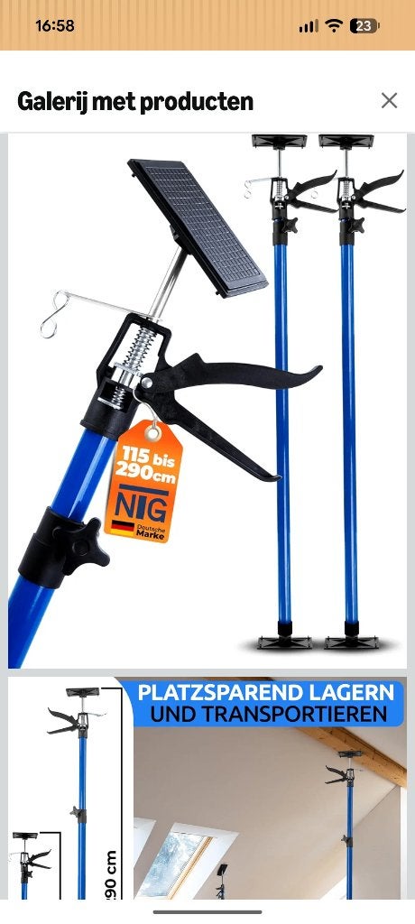 Plafondsteun, montagesteun, telescoopsteun, Ophalen, Nieuw