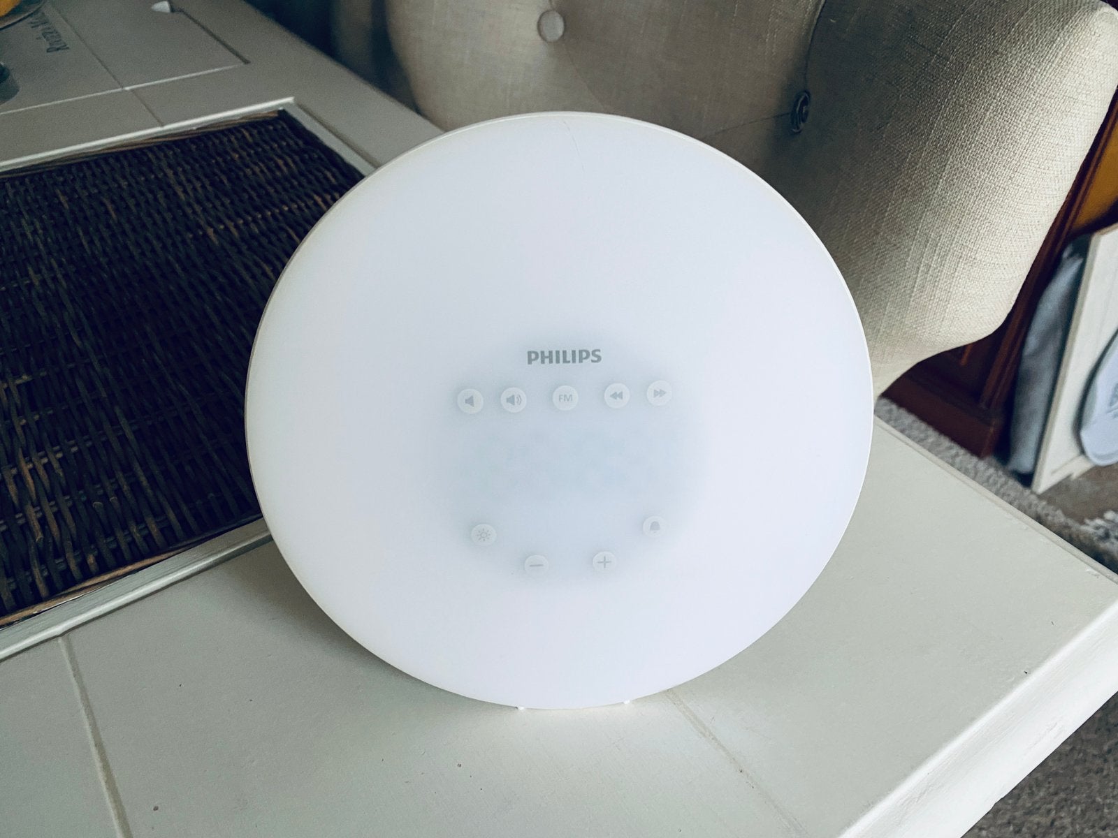 Philips HF3505 Wake-Up Light met Radio - Wekker met licht, Witgoed en Apparatuur, Ophalen of Verzenden, Gebruikt, Digitaal