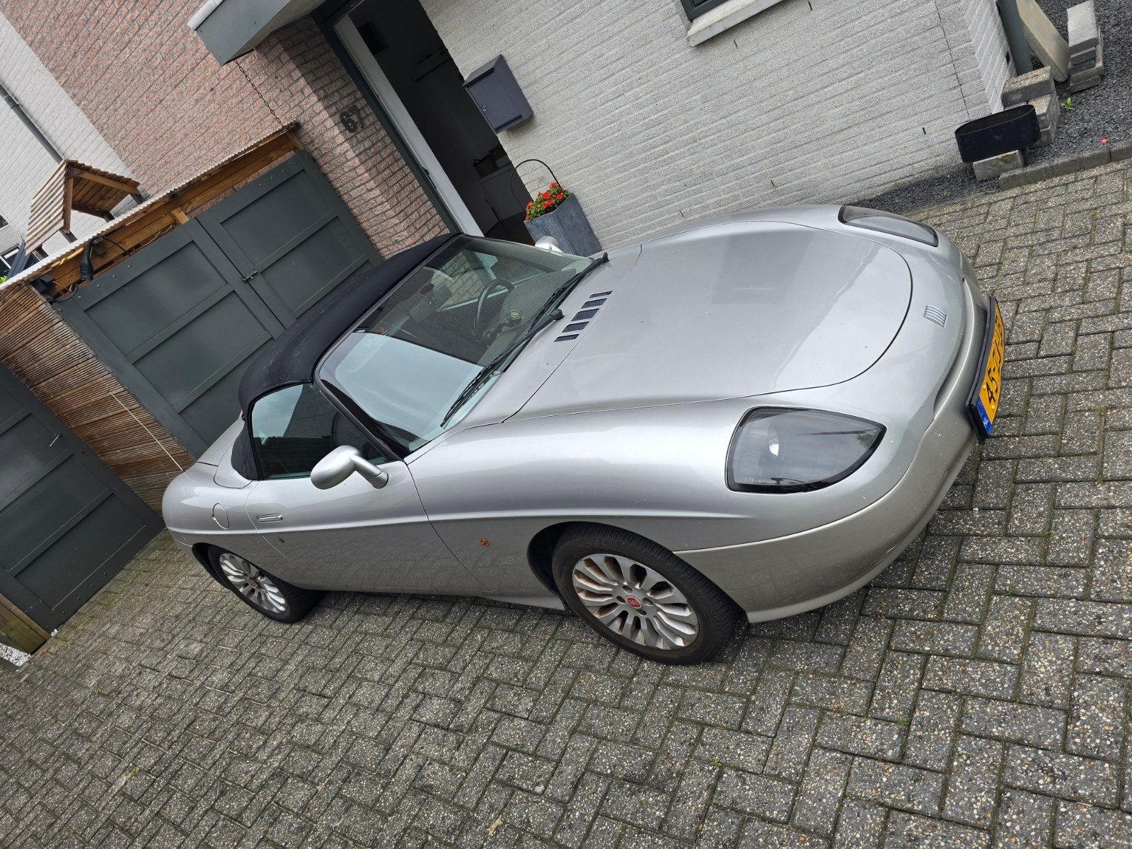 Fiat Barchetta 1.8 16V 2001 Grijs, Auto's, Voorwielaandrijving, 450 kg, 4 cilinders, Cabriolet