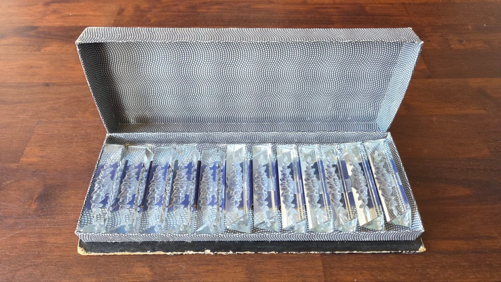 Messenleggers kristal set compleet jaren '50, Antiek en Kunst, Antiek | Bestek, Ophalen