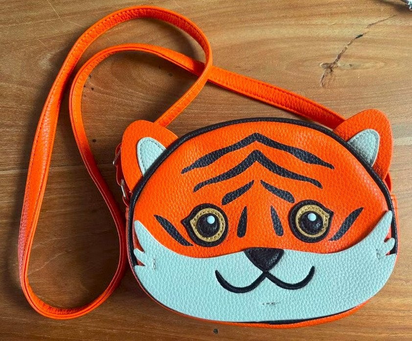 Molo kinder schoudertasje tijger, Ritssluiting, Tas, Nieuw, Oranje