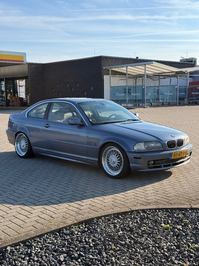 BMW 3-Serie 330 2001 Blauw, Auto's, Automaat, Beige, Blauw, Leder