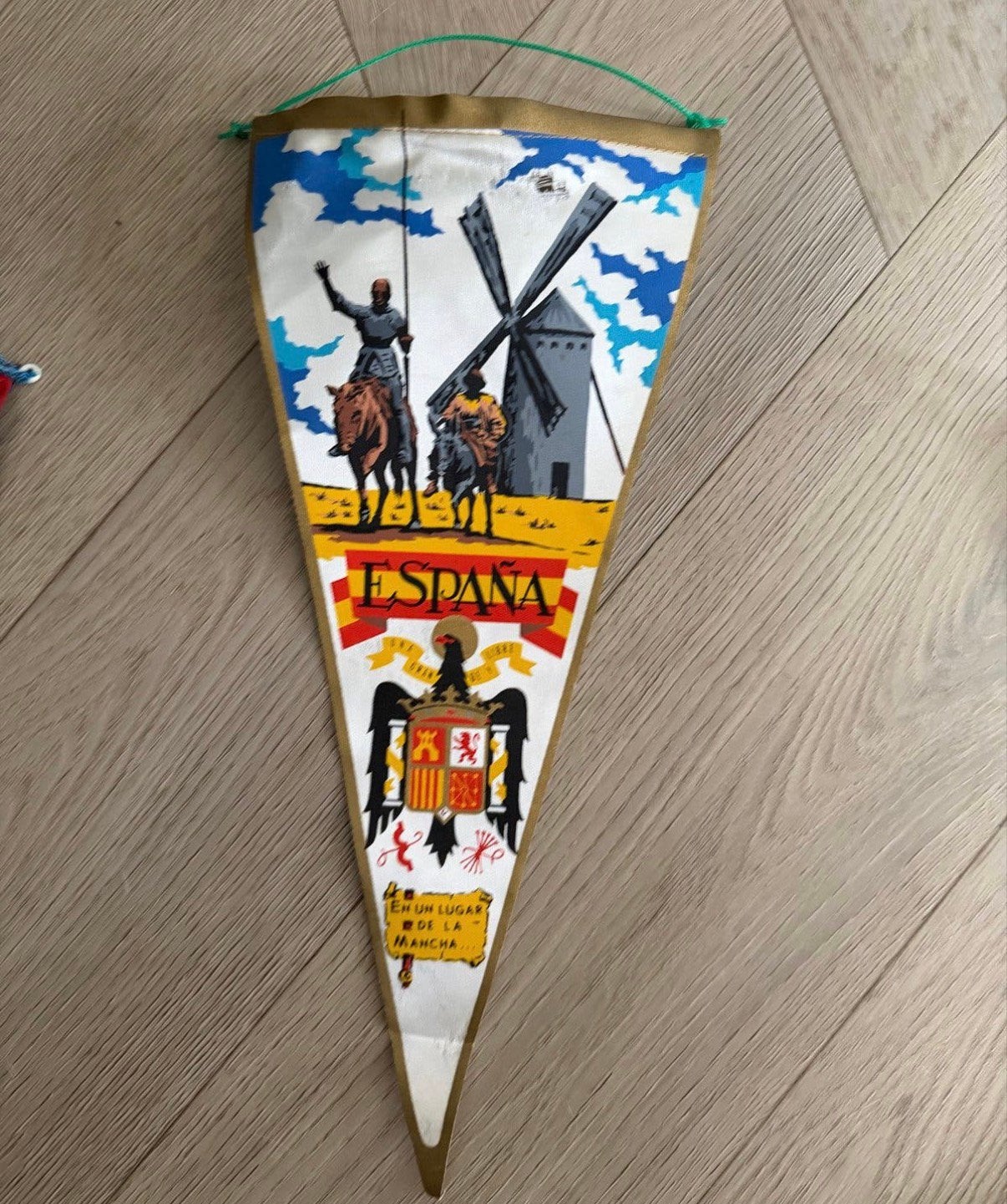 Antieke vlag, España, en un lugar de la Mancha, Ophalen of Verzenden, Gebruikt