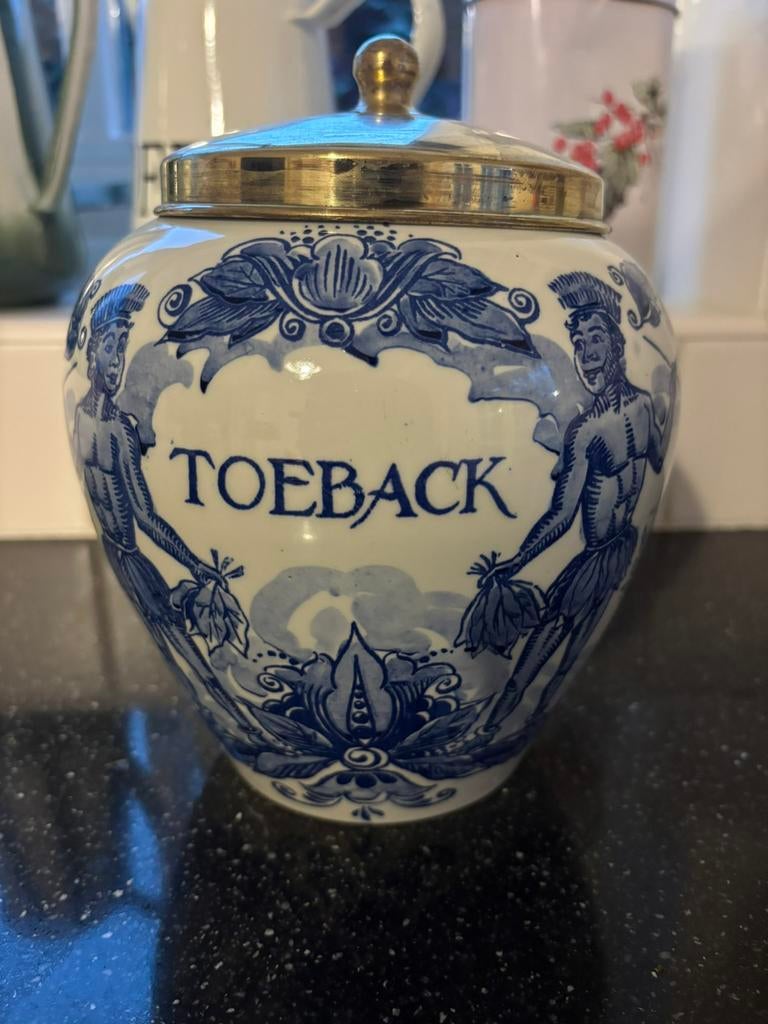 Royal goedewaagen delfts blauwe tabakspot, Antiek en Kunst, Ophalen of Verzenden