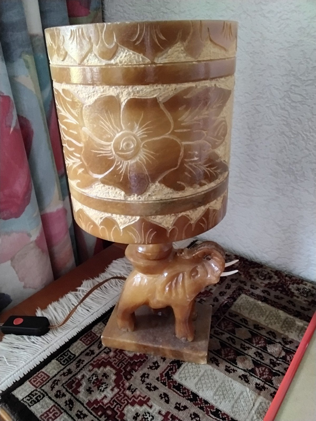 marmeren Olifanten Lamp 40 hoog, Antiek en Kunst, Ophalen of Verzenden