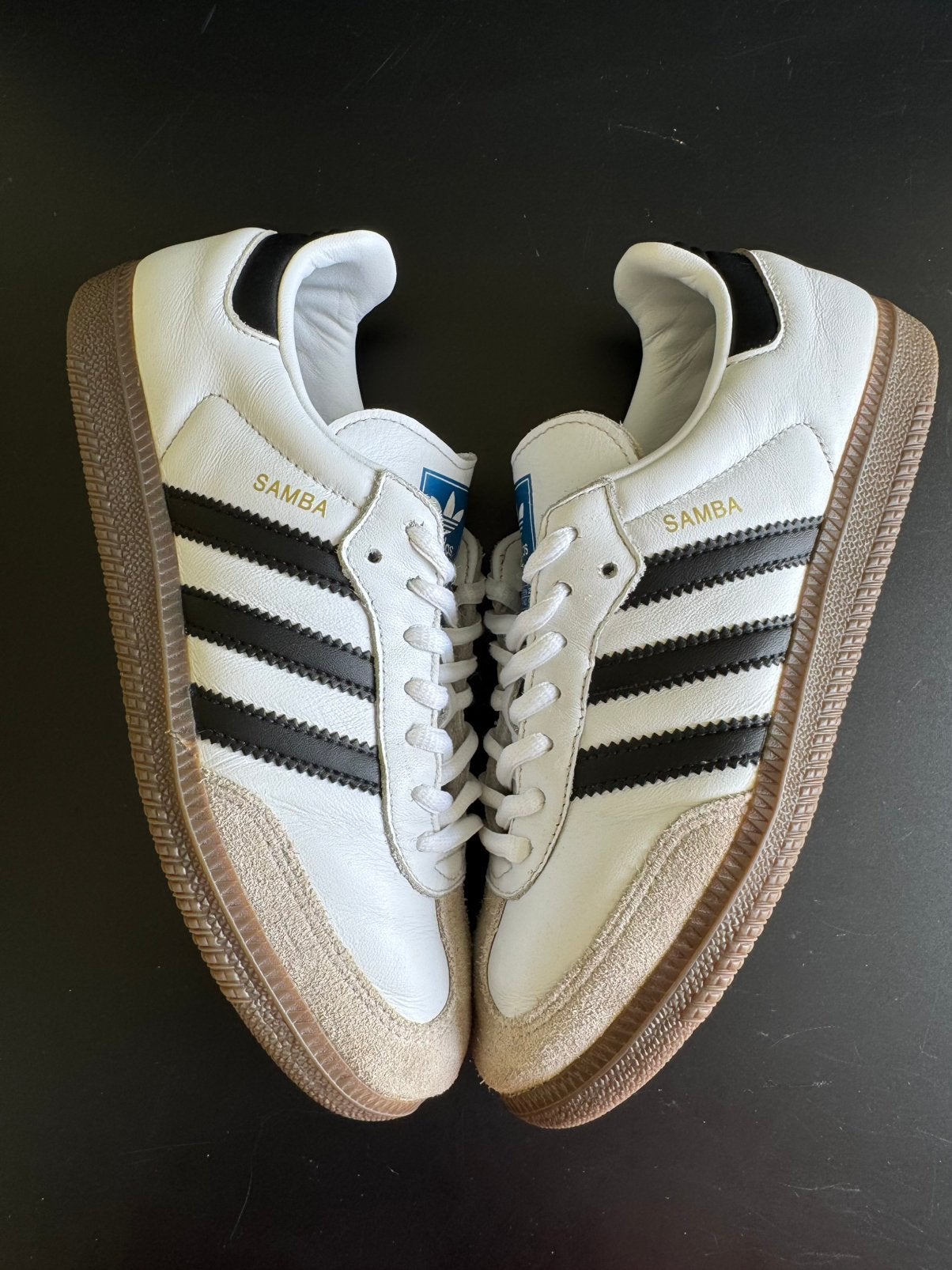 Adidas samba, echt leer maat 38, Wit, Ophalen of Verzenden, Sneakers of Gympen, Zo goed als nieuw