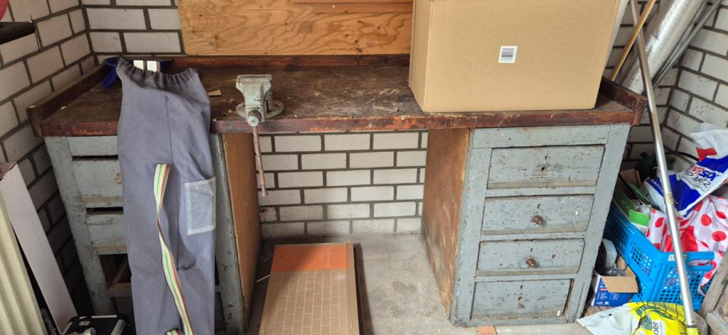 Werkbank, Doe-het-zelf en Verbouw, Werkbanken, Ophalen, Gebruikt, 120 tot 170 cm, Bankschroef