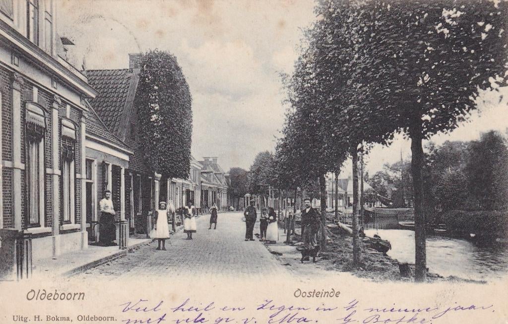 Oldeboorn, Volk, 1905., Verzamelen, Verzenden, Voor 1920, Gelopen, Friesland