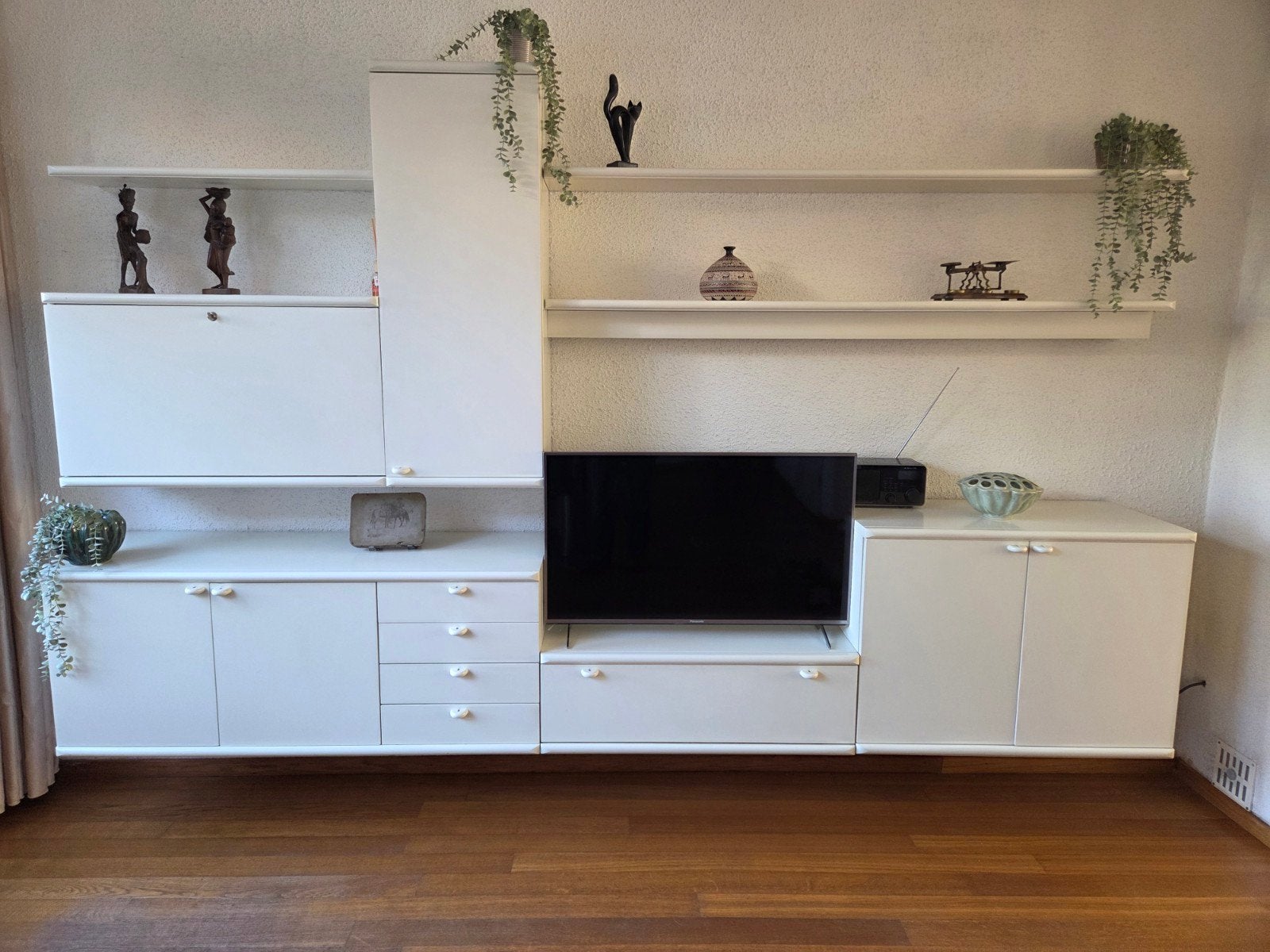 Interstar wit wandmeubel wandkast zwevend, Ophalen, Gebruikt, 200 cm of meer, Modern