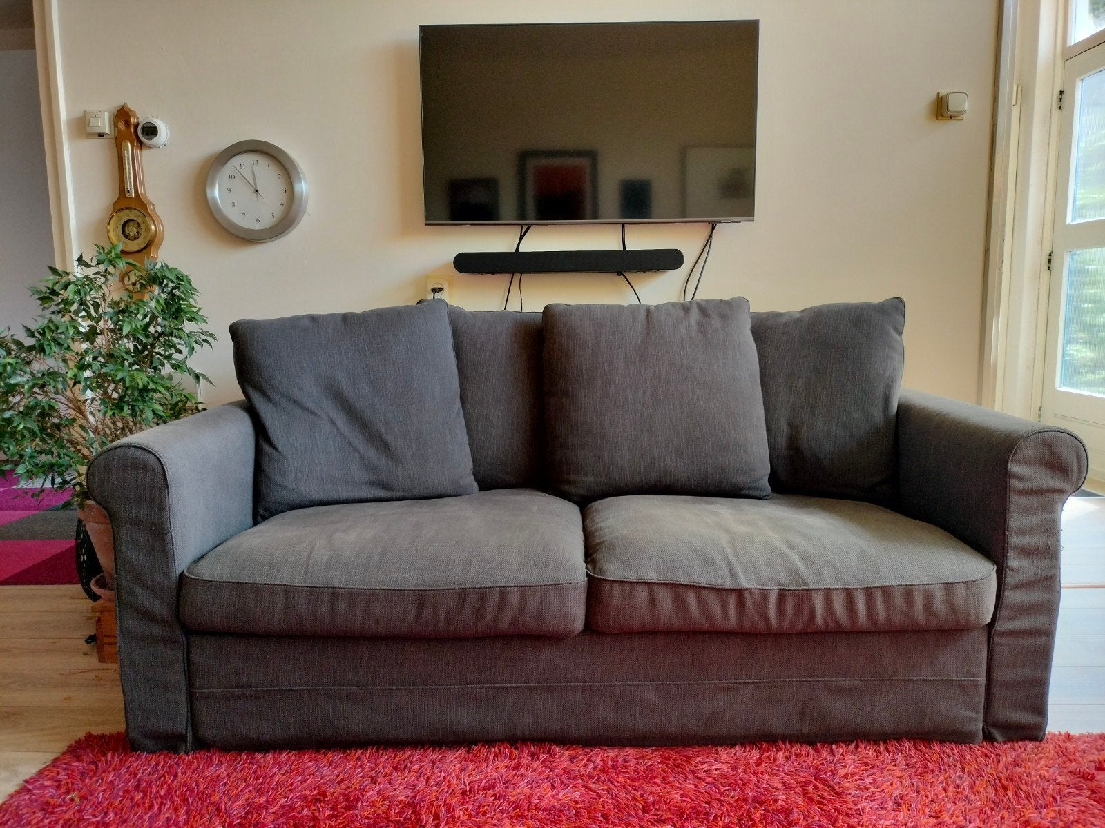 Ikea Grönlid 3-persoons slaapbank - donkergrijs, Ophalen, 100 cm, Zo goed als nieuw, Twijfelaar